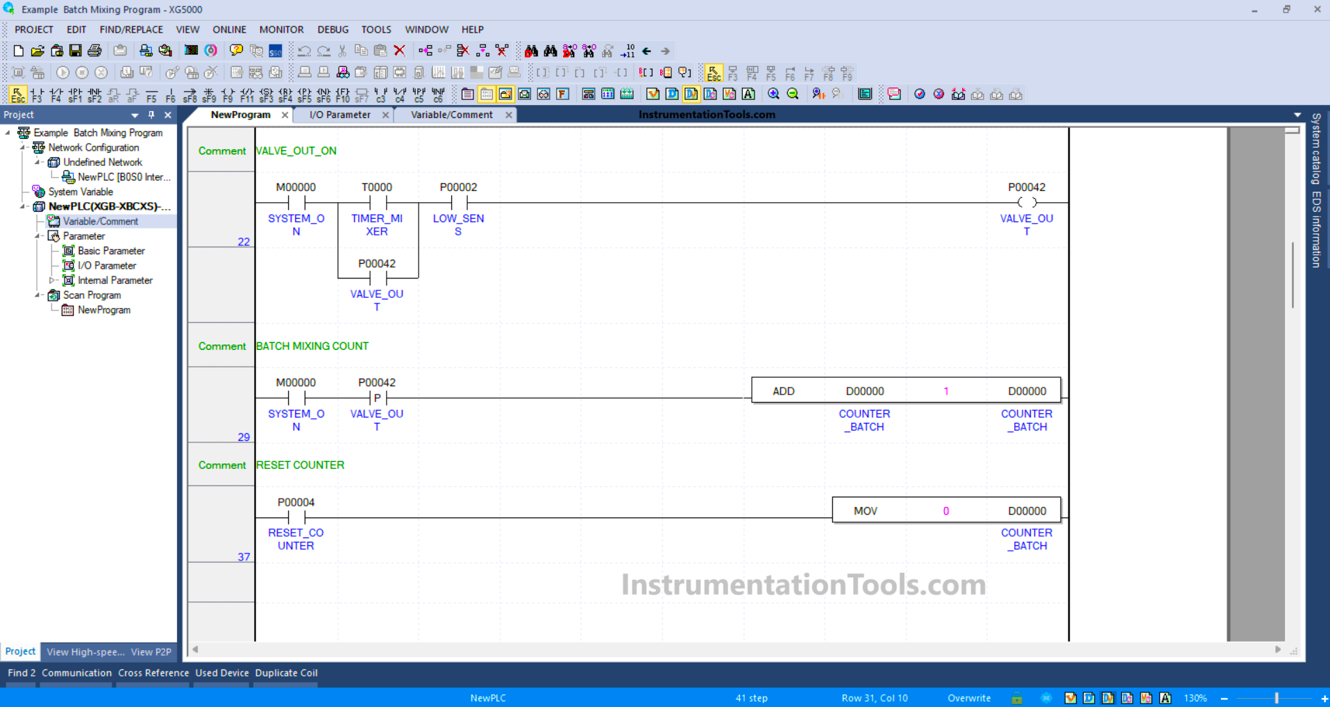 PLC-Controlled Batch Mixing System Automated Liquid Fill, Mix, and Drain