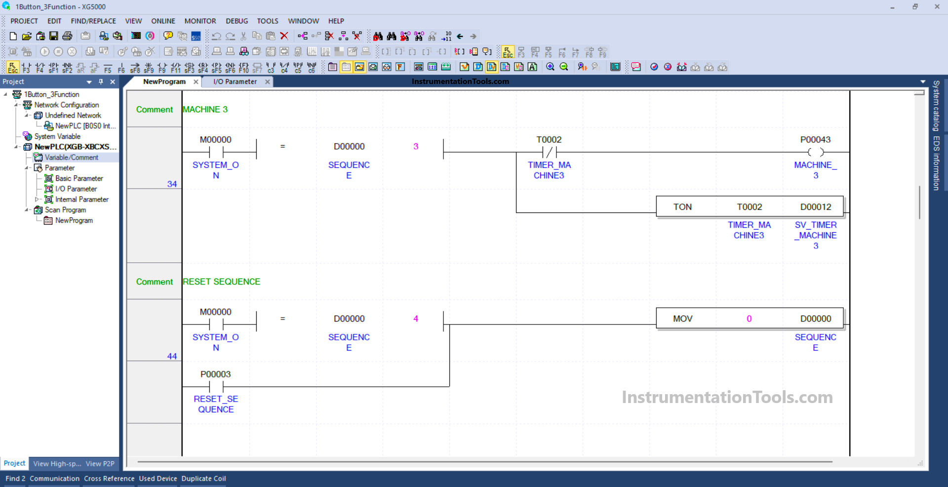 PLC One Button to Activate Three Outputs