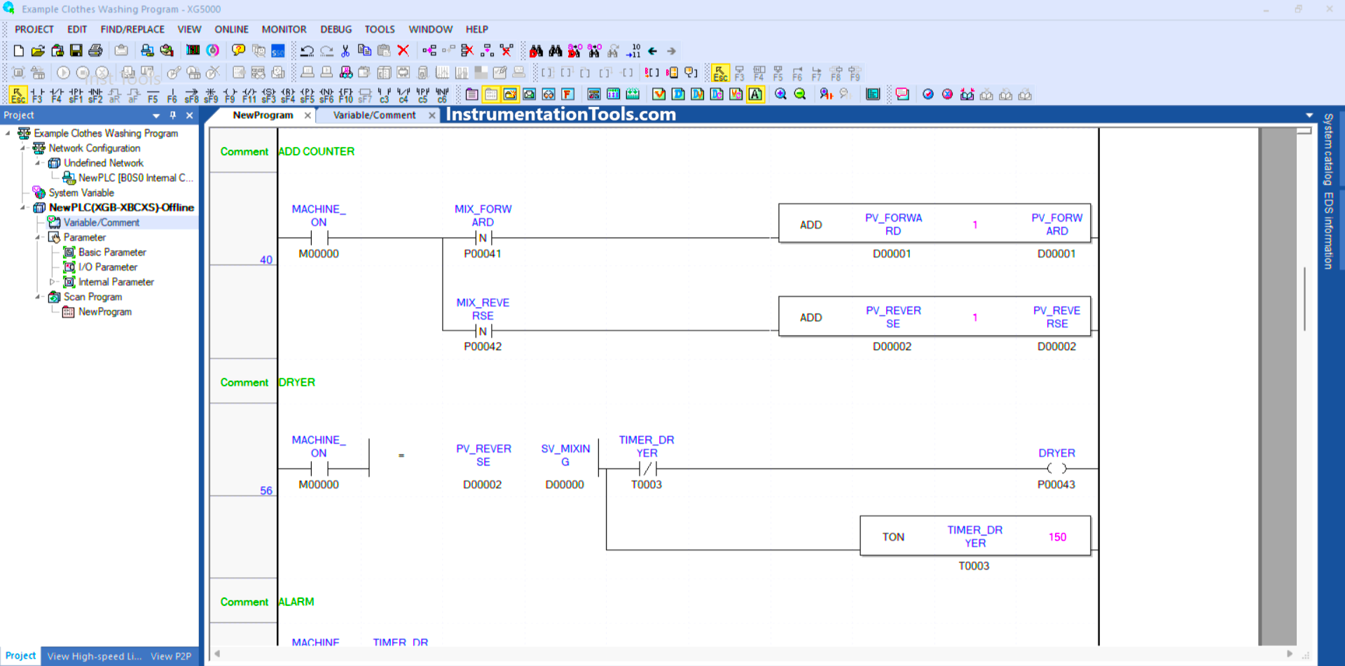 PLC clothes washing automation