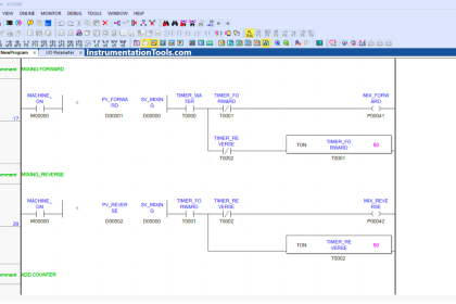 PLC programming for clothes washing machine automation