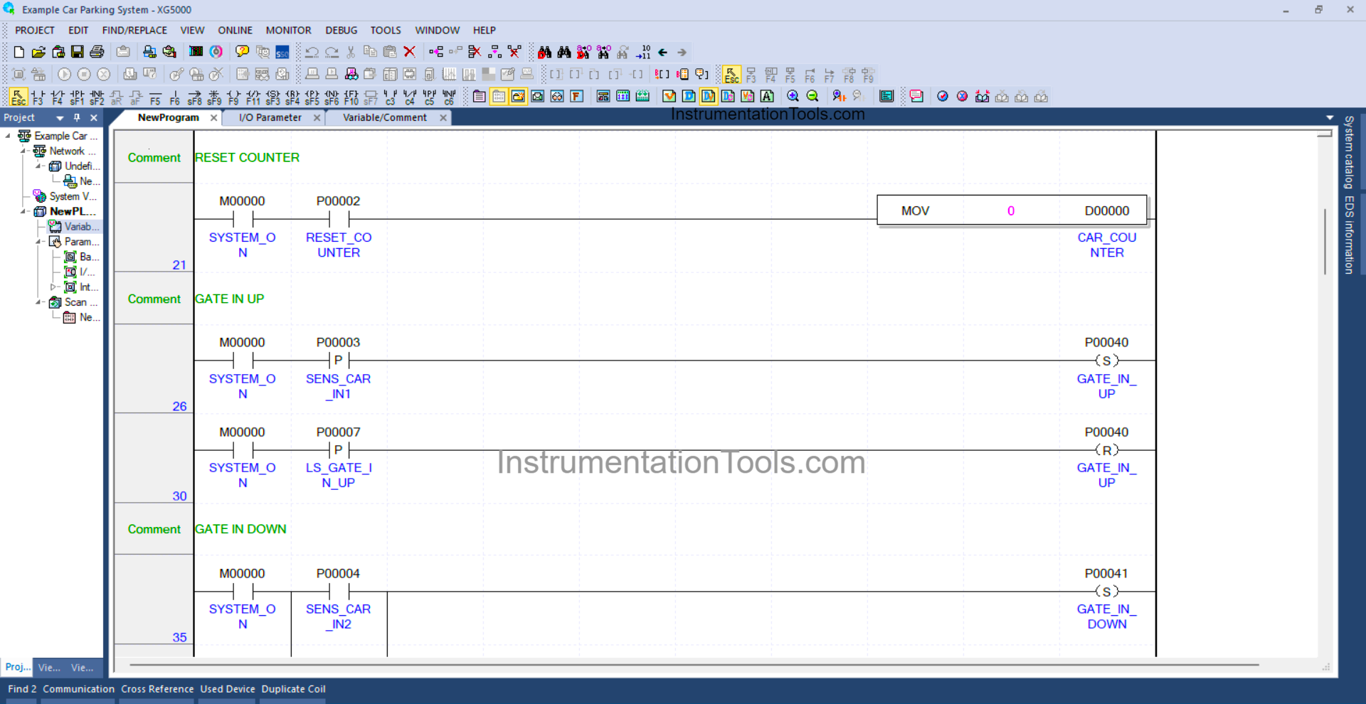 Parking Control Using PLC Programming