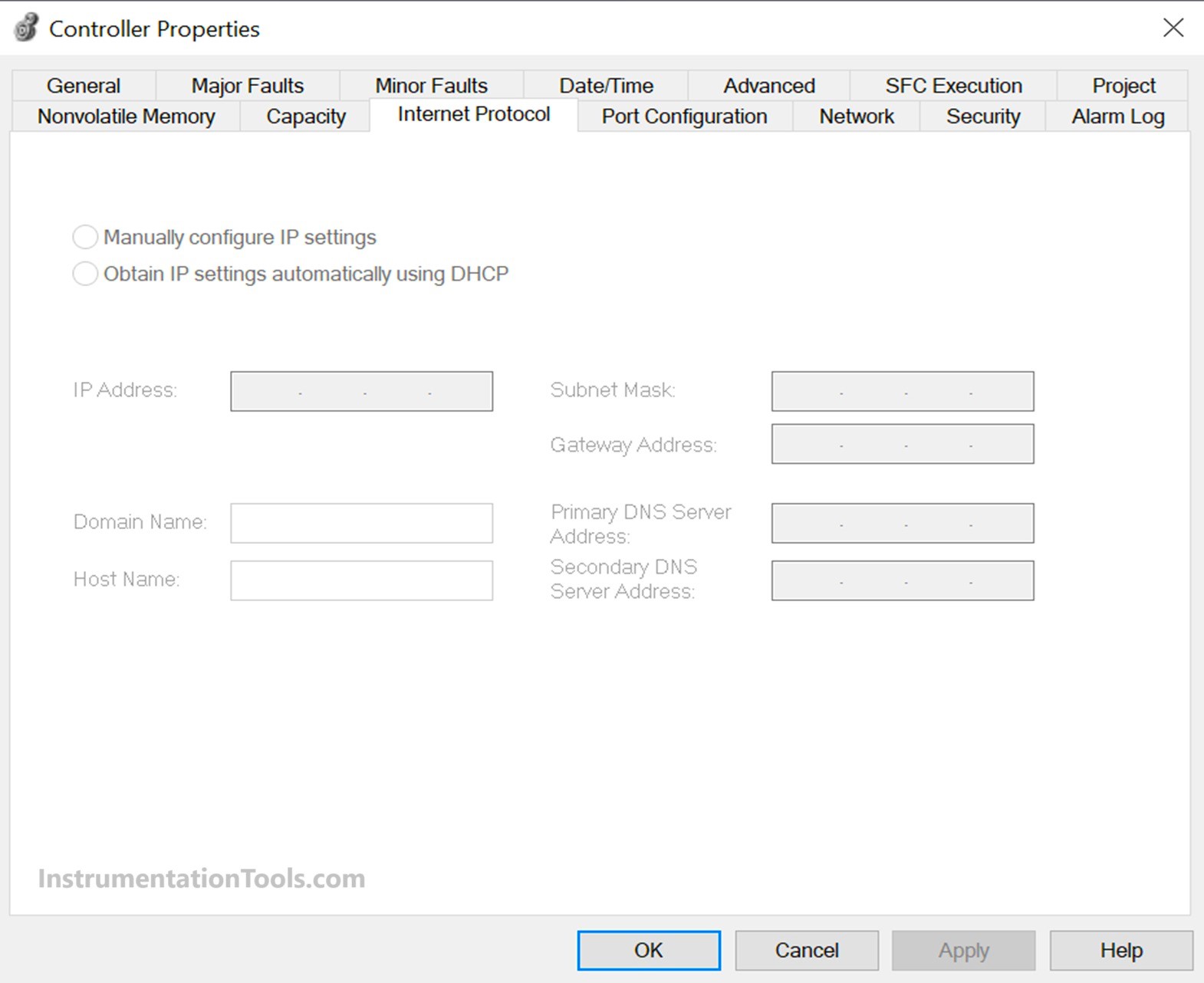 Rockwell PLC Set the IP address with hardware switches