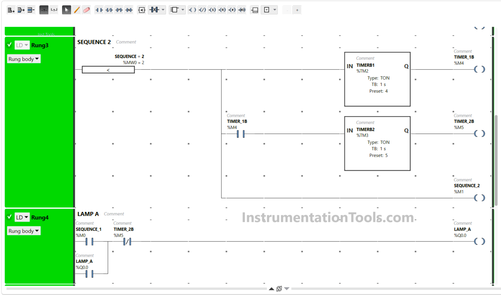 How to control lamps using the Schneider PLC