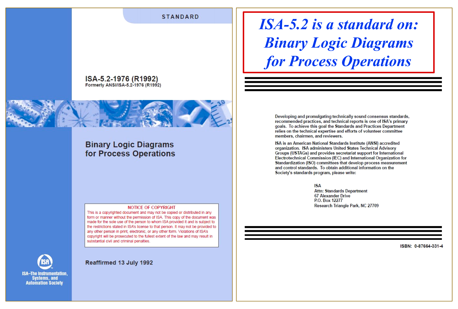 Design Logic Diagrams with Standard Formats for Process Control