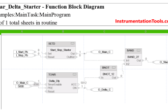 PLC Program for Star Delta Starter using Functional Block Diagram