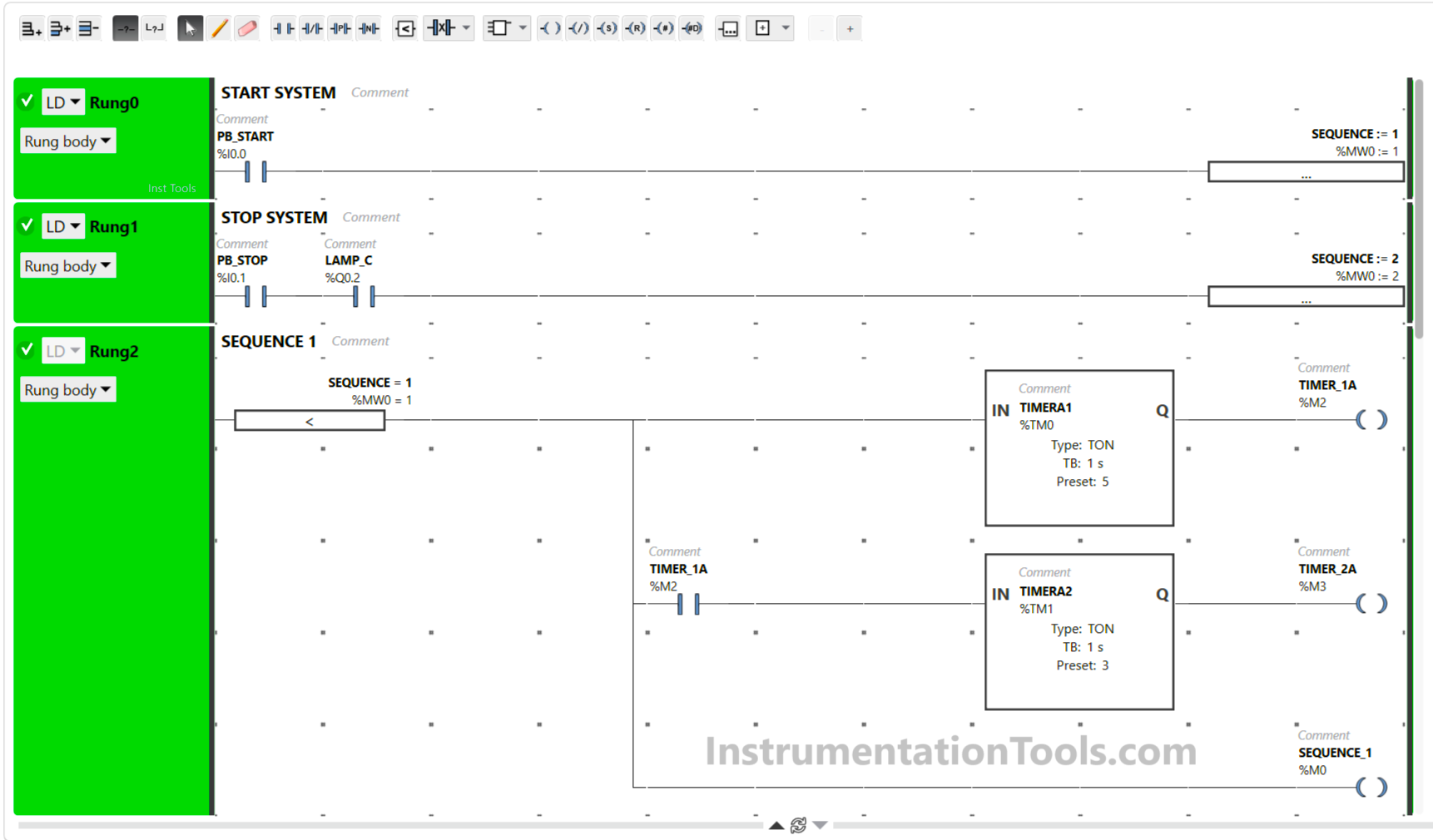 Sequential Timer program