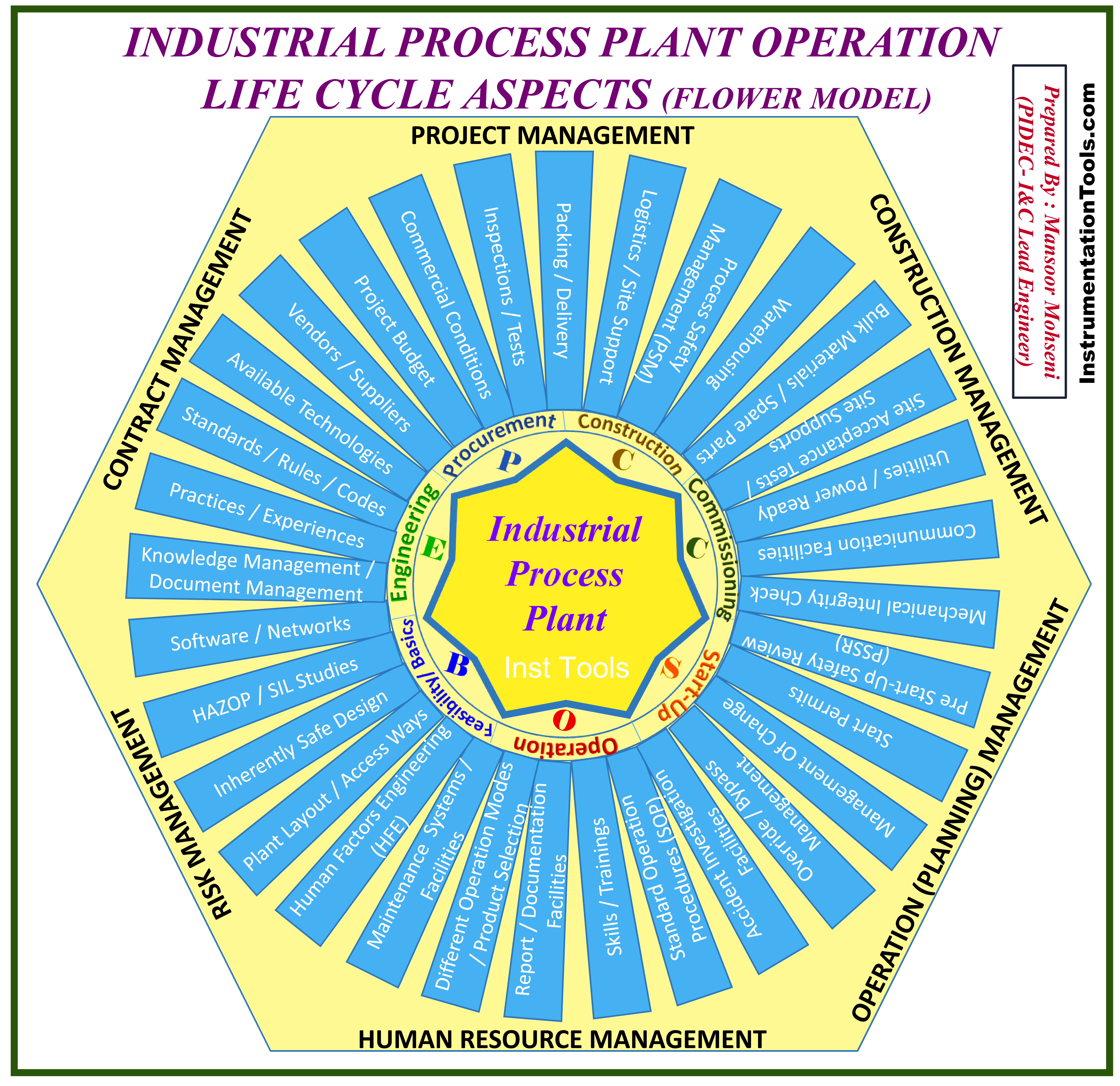 Flower Model of Industrial Process Plant Operation Lifecycle Aspects