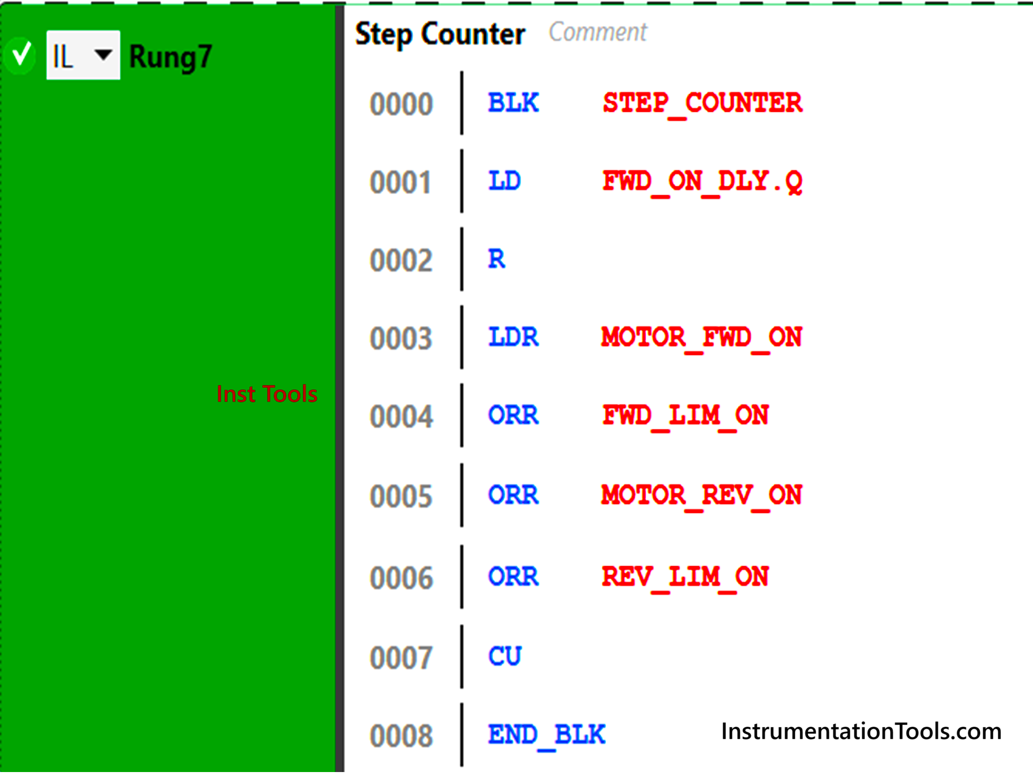 How to program a PLC for motor direction reversal