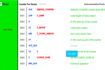 PLC Instruction List Code