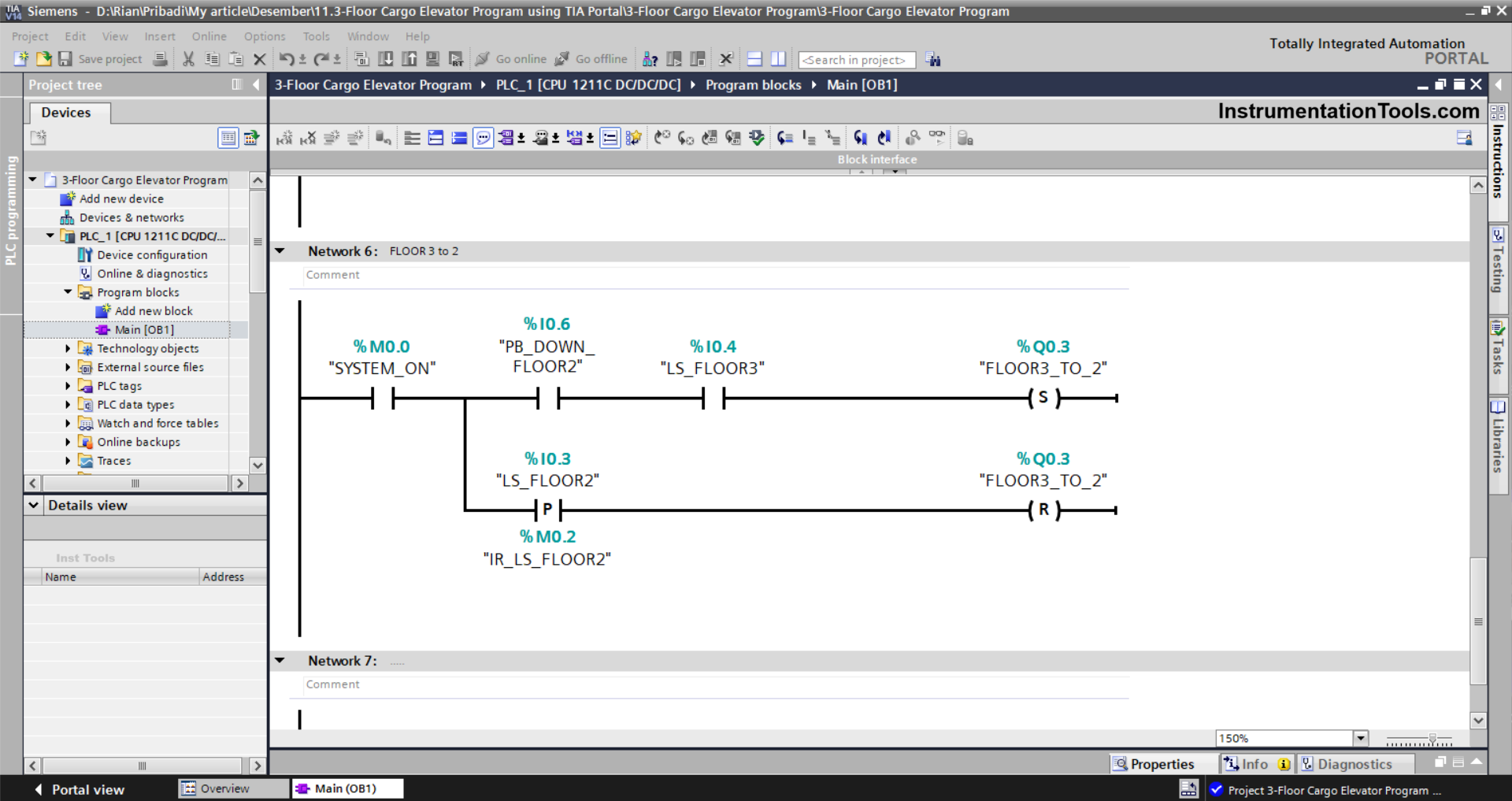 Elevator PLC project
