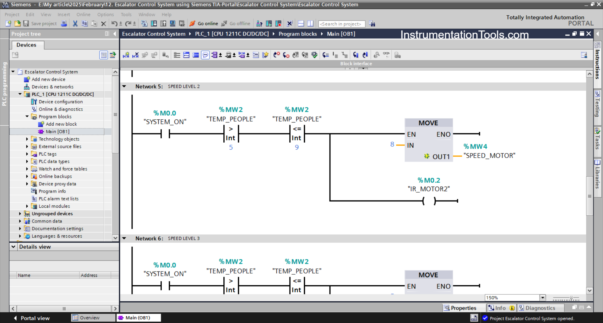 Escalator Automation using Siemens S7-1200