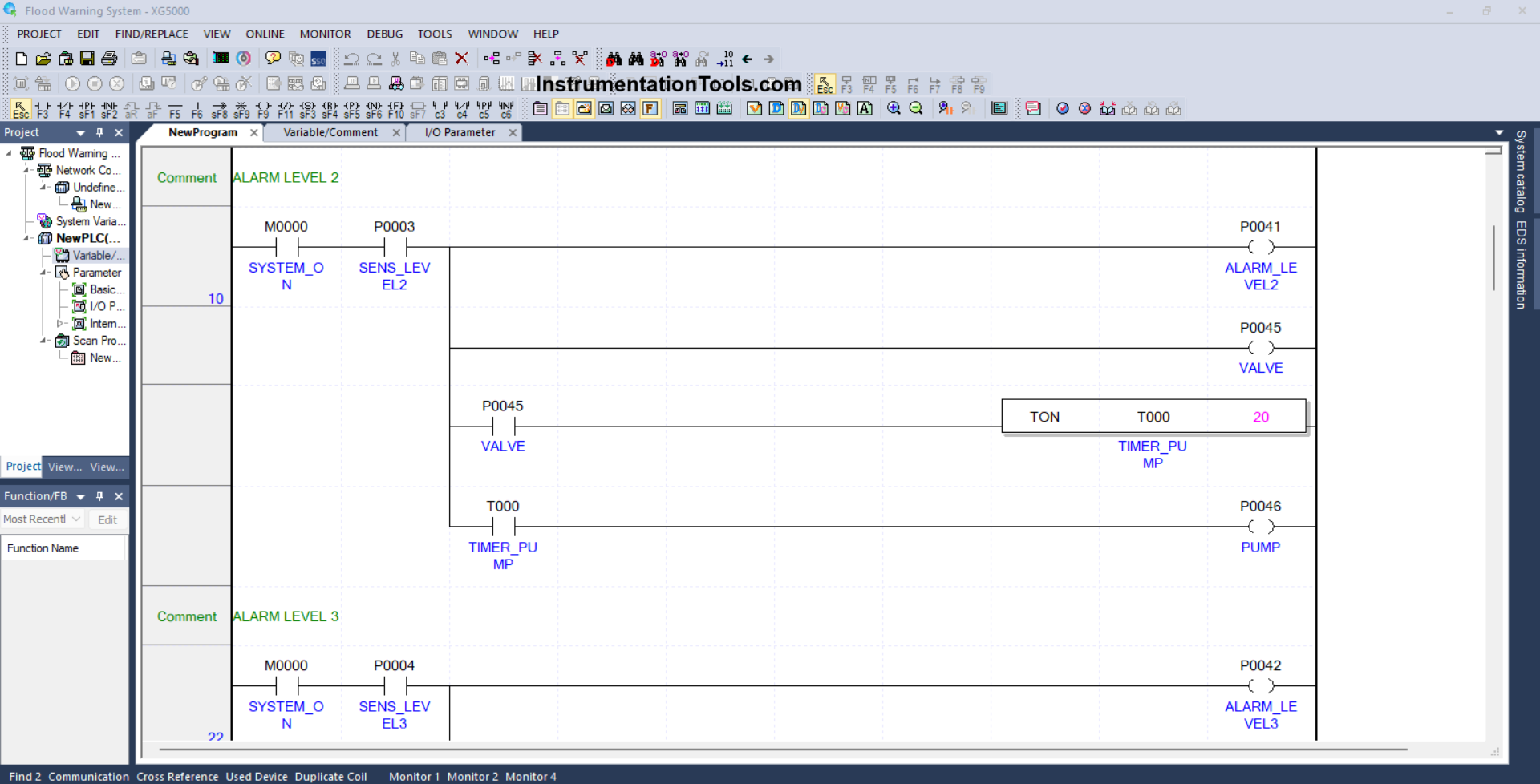Flood alert system using programmable logic controller
