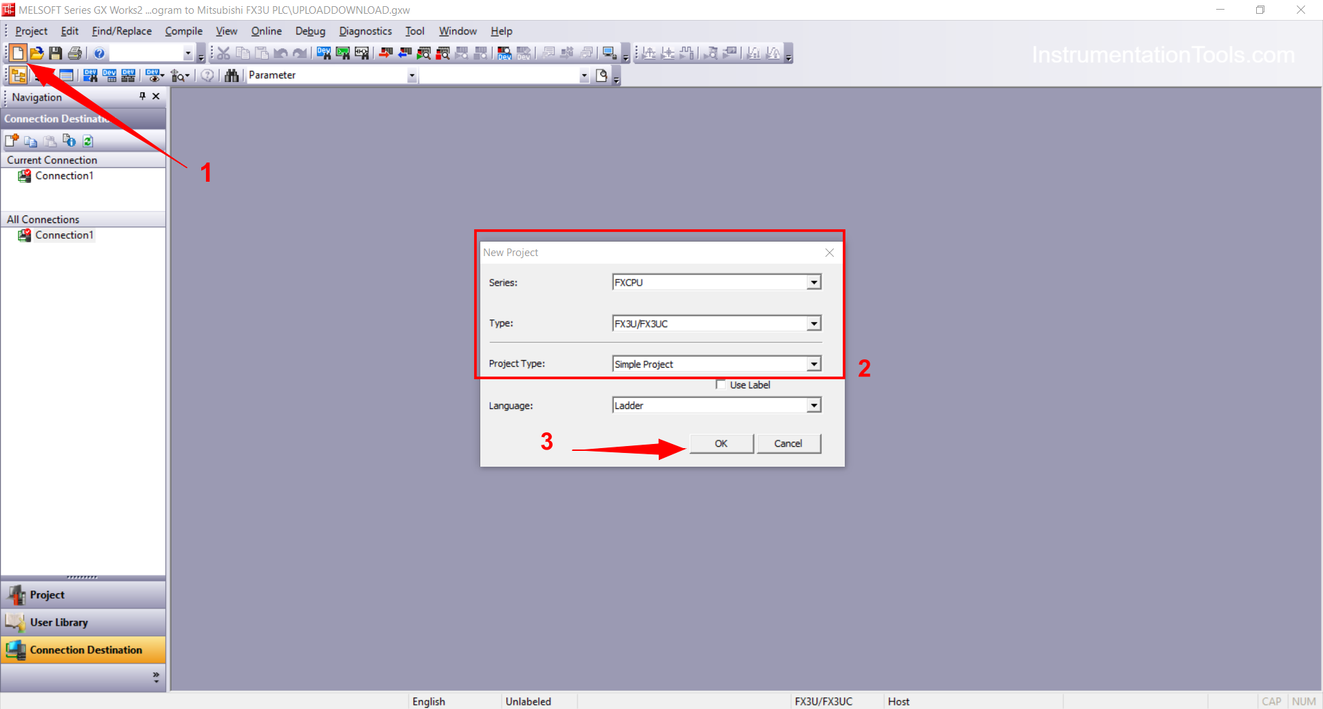GX Developer upload download