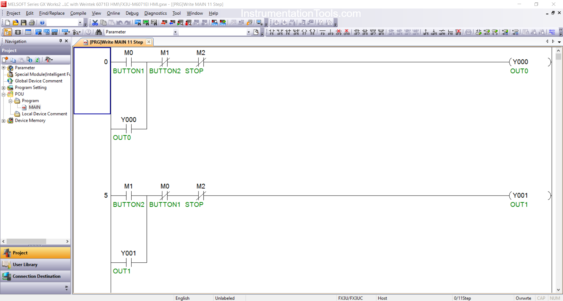 How to Connect PLC FX3U-14MT with Weinview MT6071iE HMI