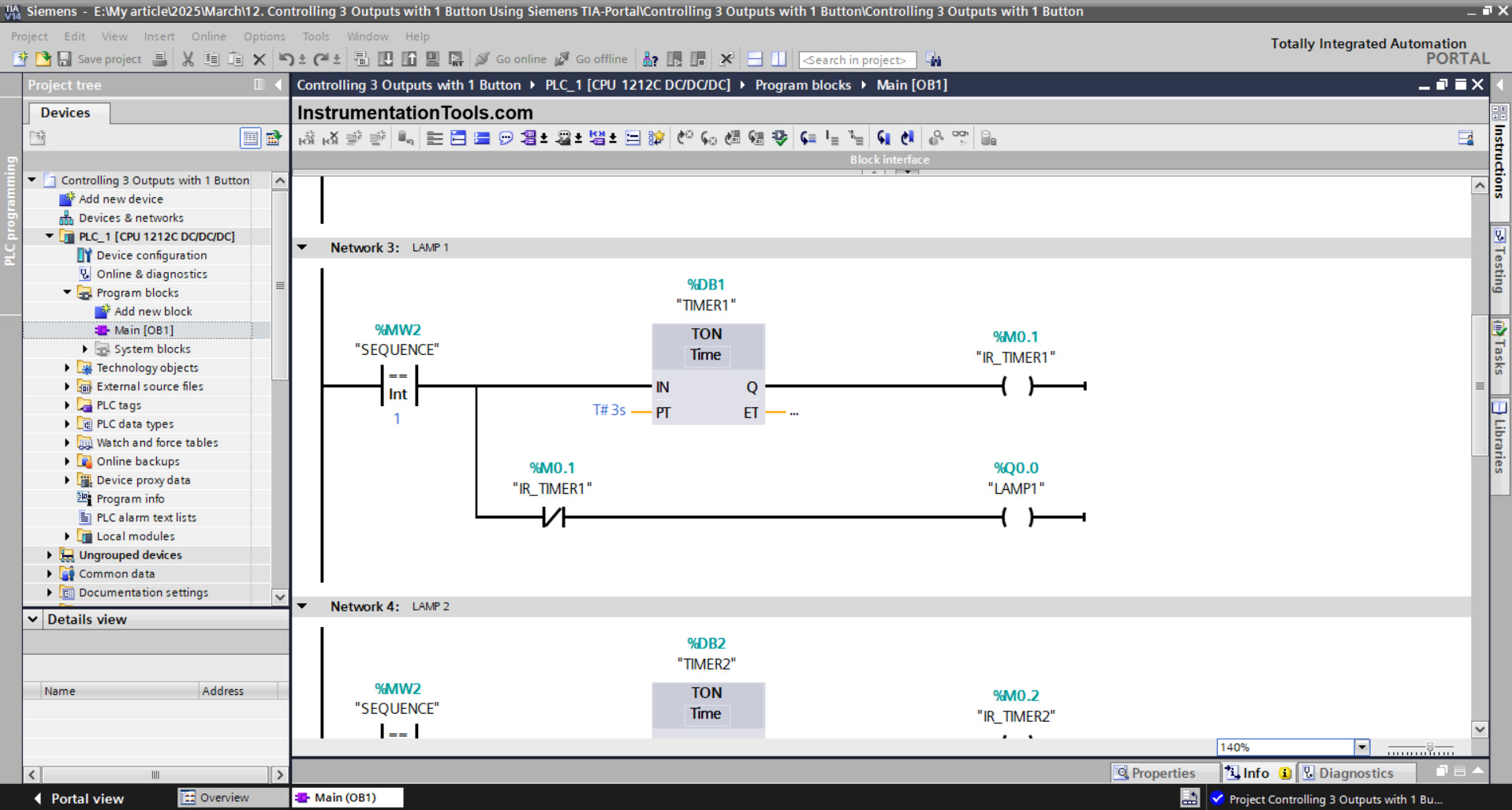One Button to Control Multiple Outputs
