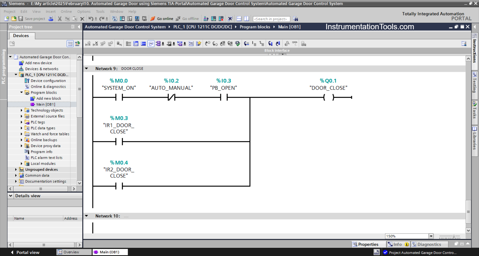 PLC Based Garage Door Logic Design