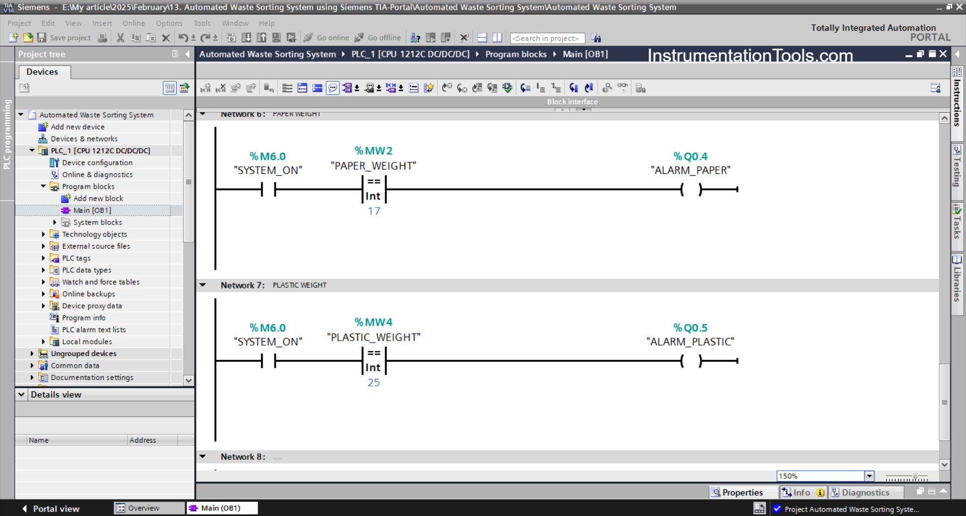 PLC Based Waste Handling Project