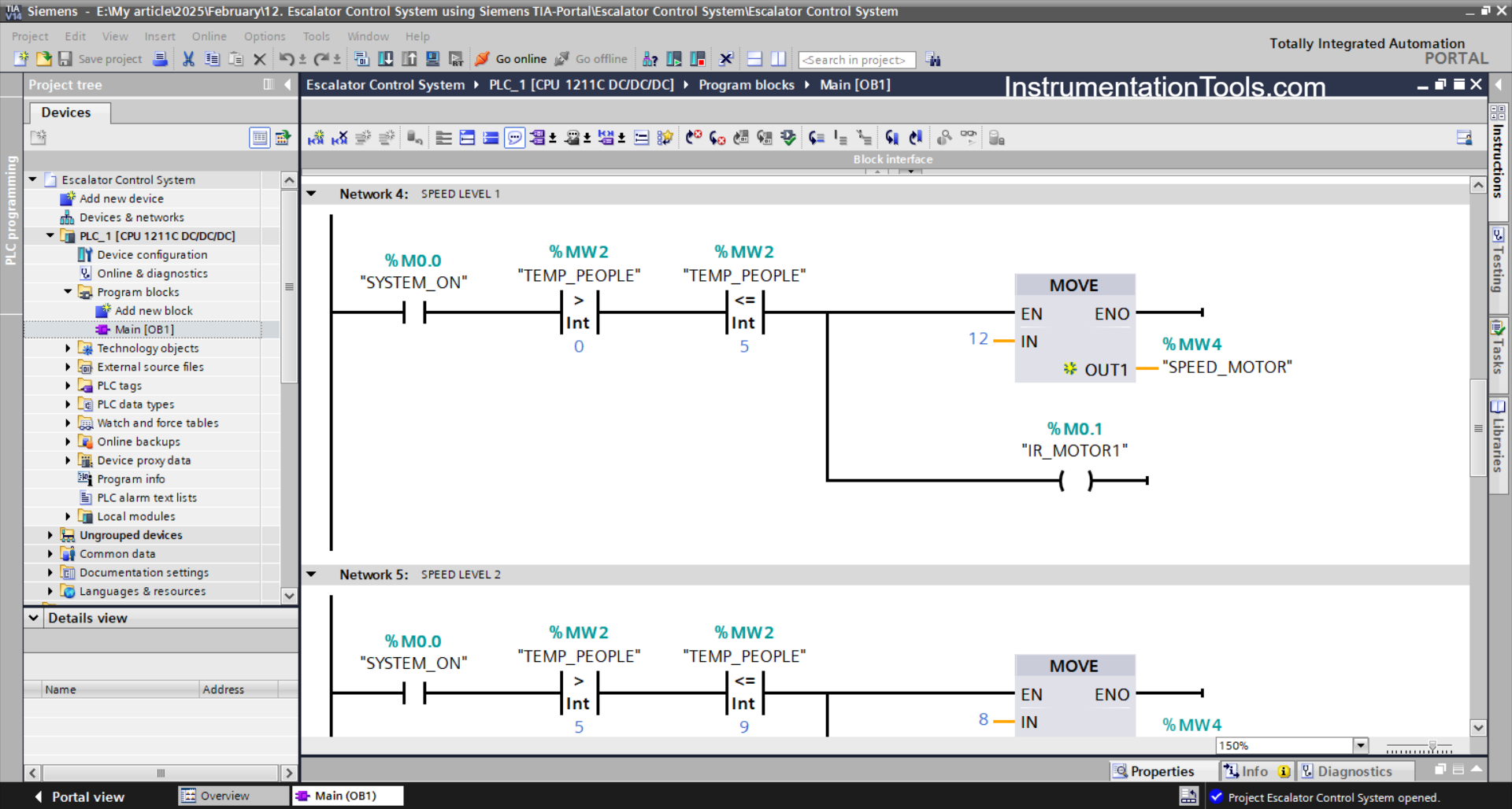 PLC Logic for Escalator Control