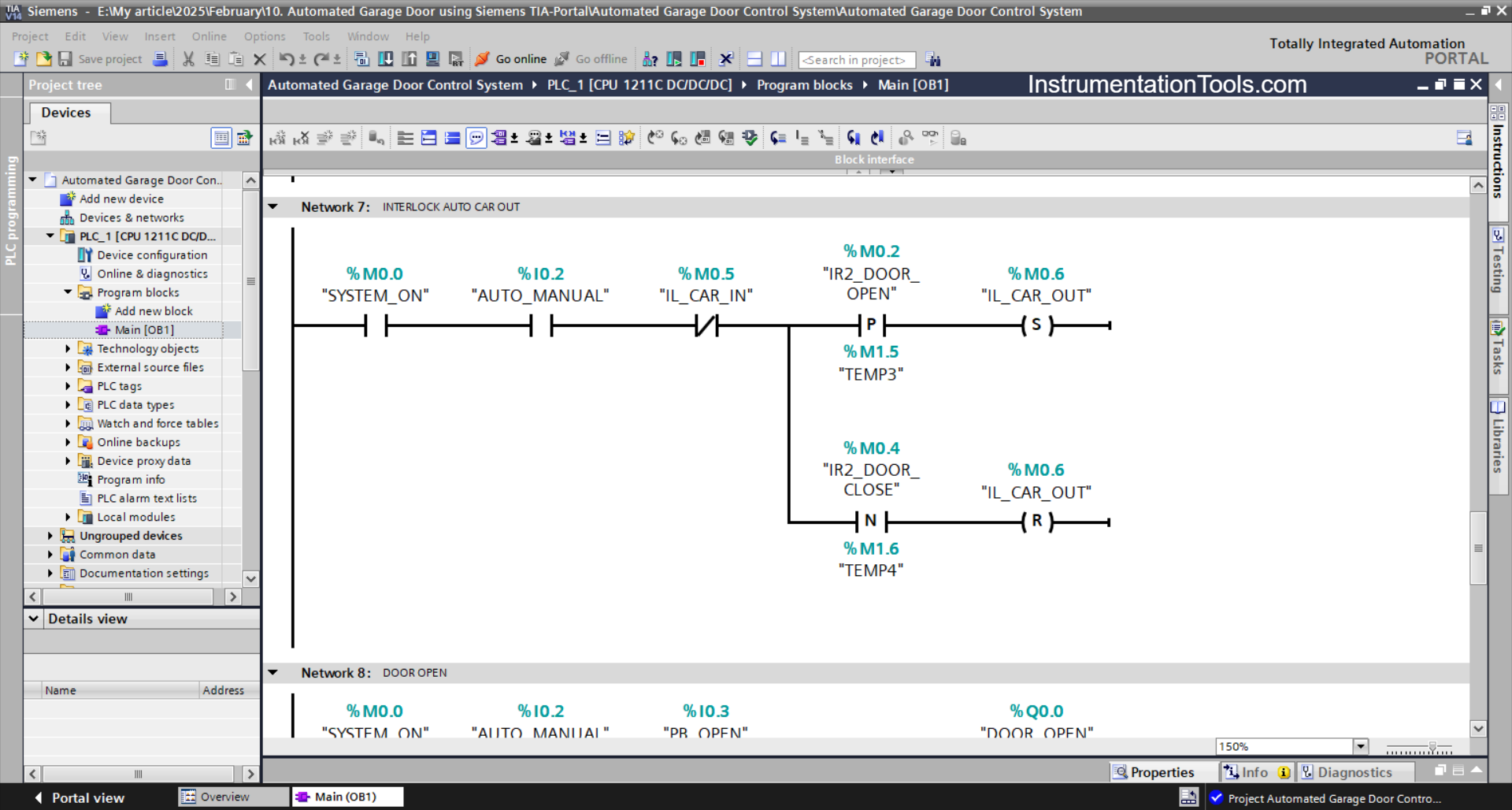 PLC Programming for Door Opening Mechanism