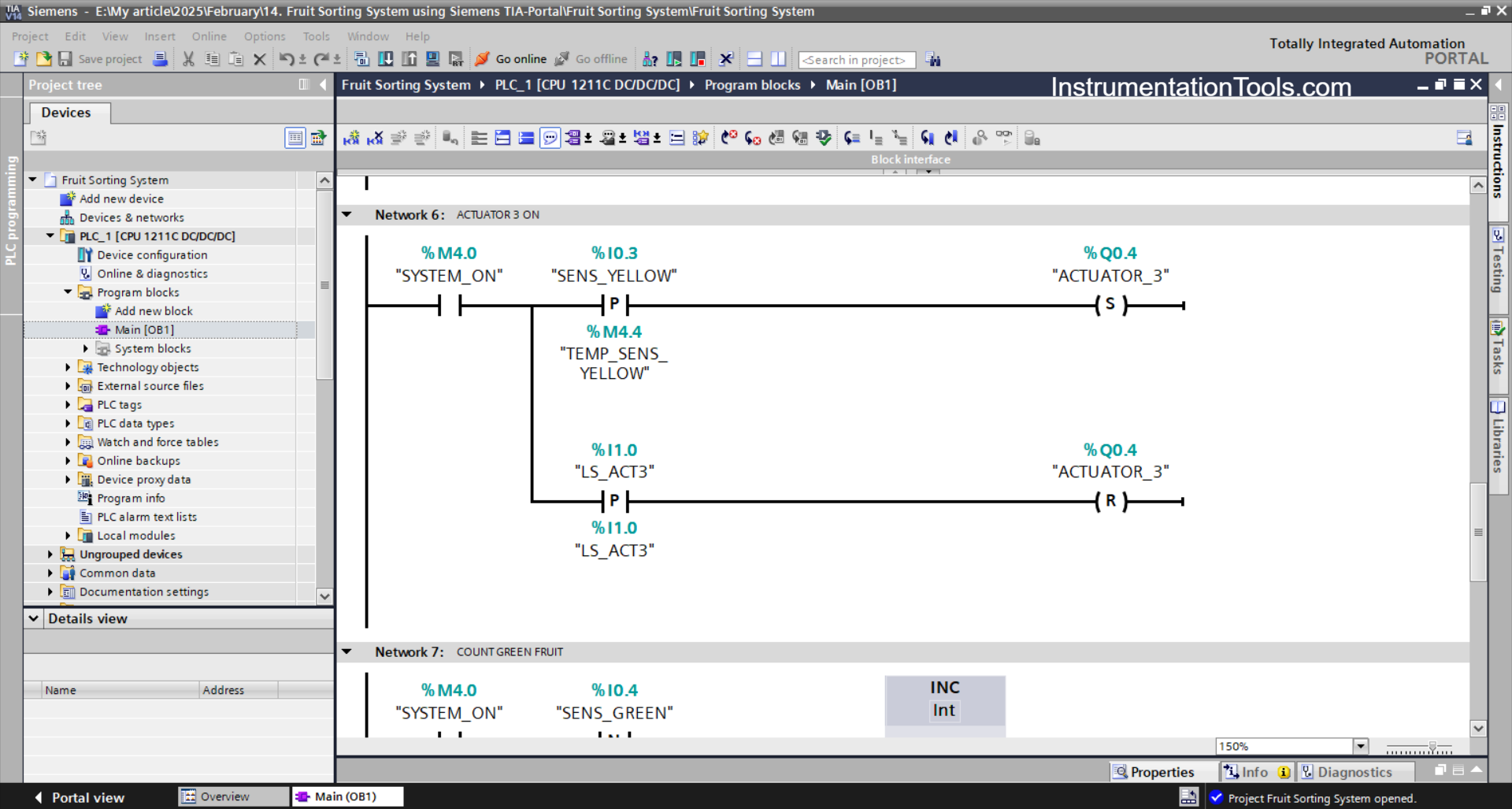 PLC automation in food processing