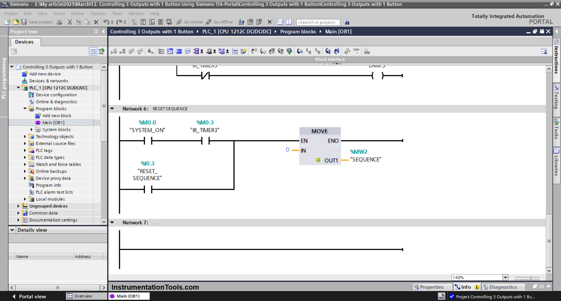 Sequential PLC Logic for Automation Projects