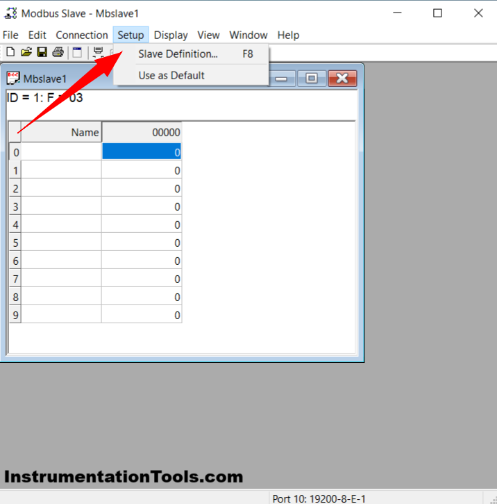 Serial Communication Simulation Using Modbus Poll