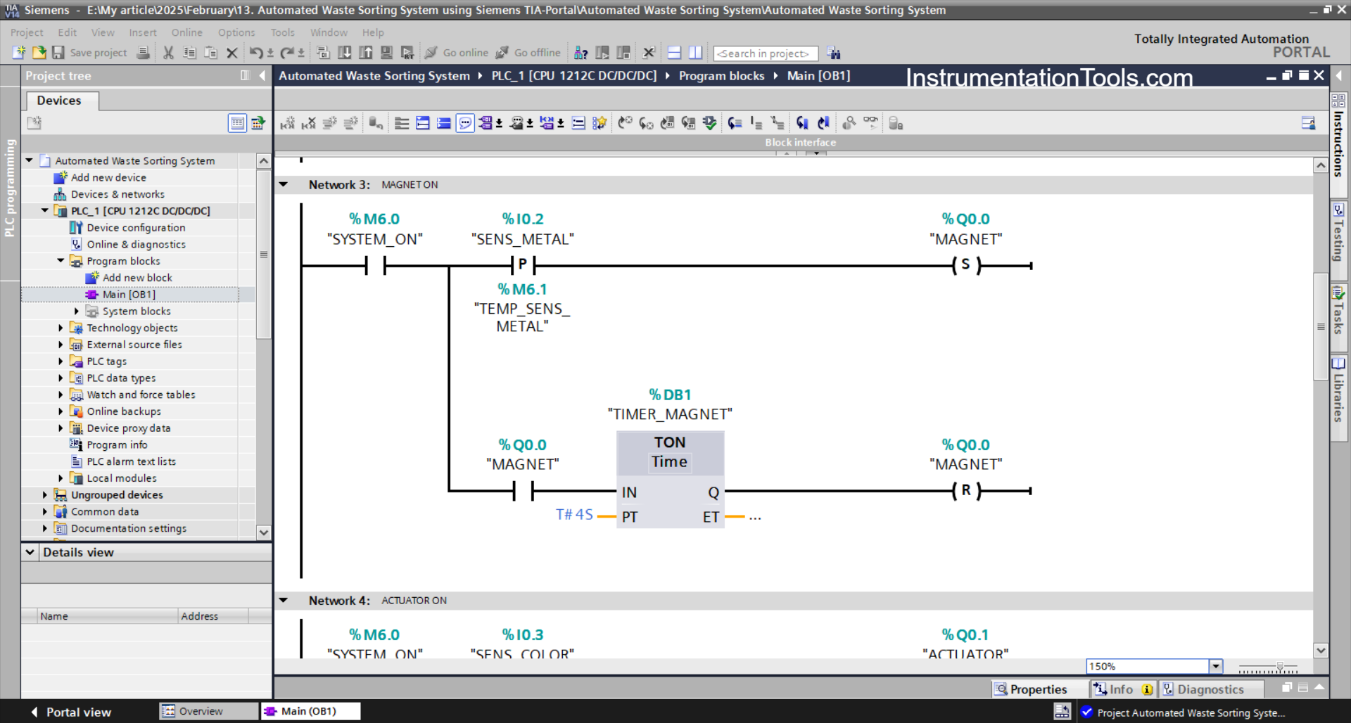 Siemens PLC Project for Waste Handling