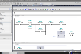 Siemens PLC motor direction control example