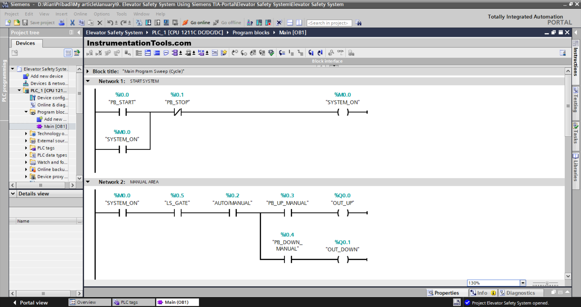 TIA Portal Tutorial Safe Elevator Automation Logic
