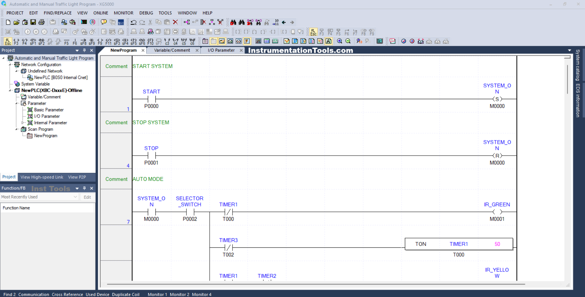 Traffic light PLC programming tutorial