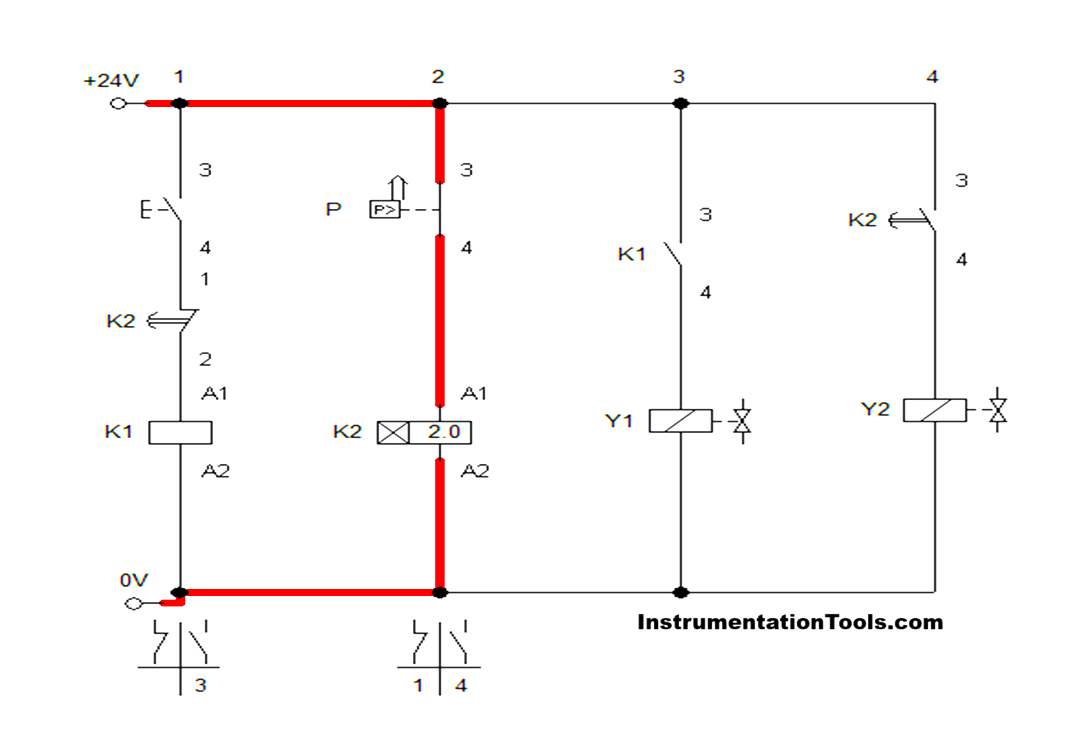 electro-pneumatic relay logic