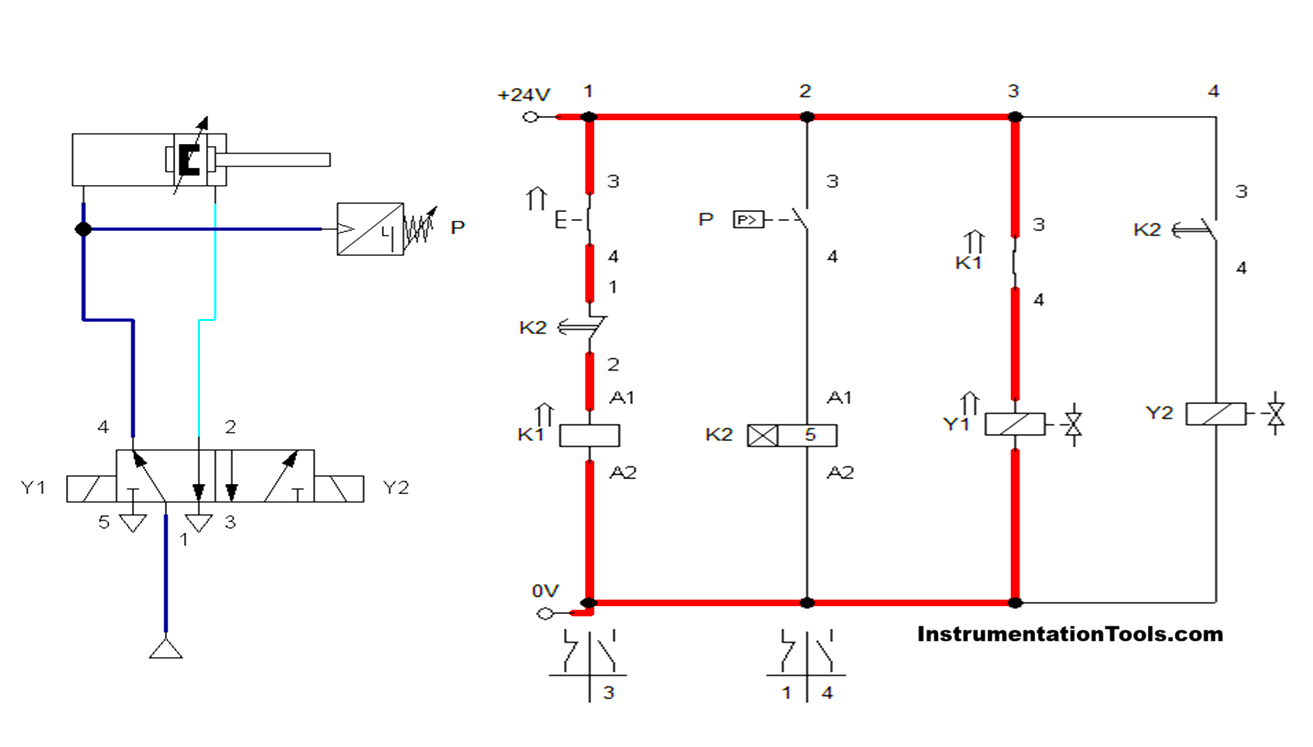 timer relay in pneumatic circuit