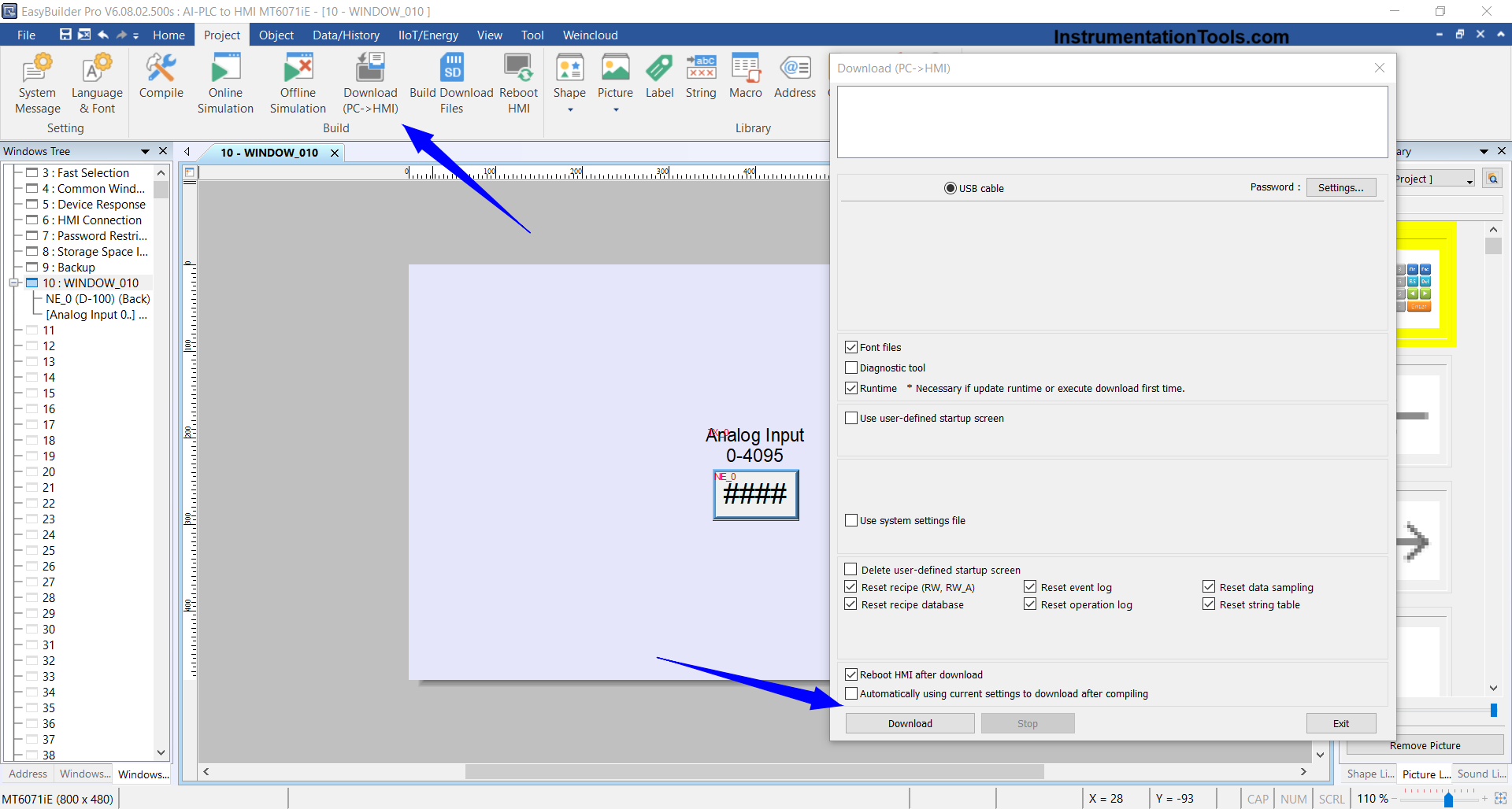 Downloading the Project to the HMI.png