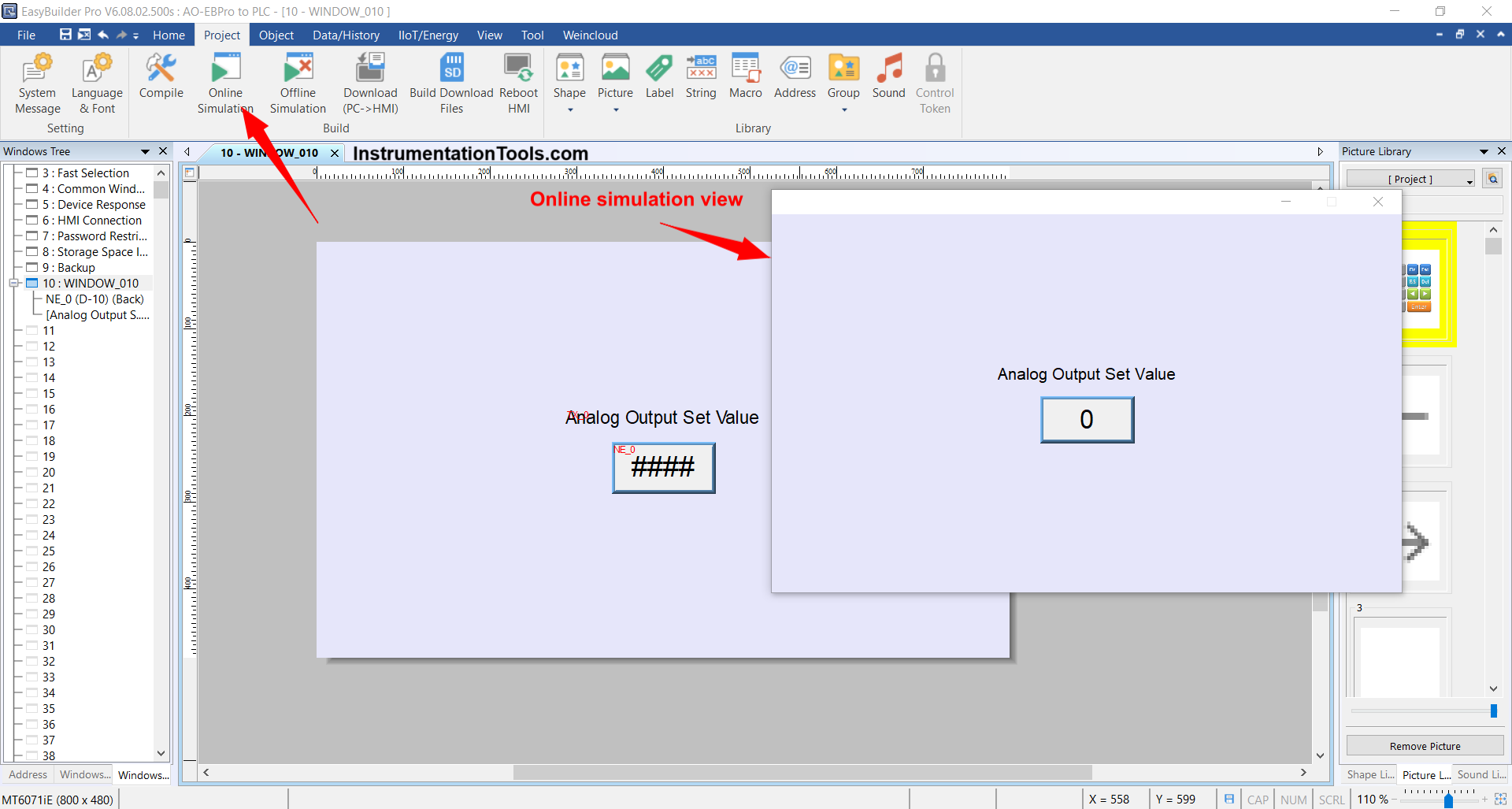 Mitsubishi PLC HMI Simulation with EasyBuilder Pro