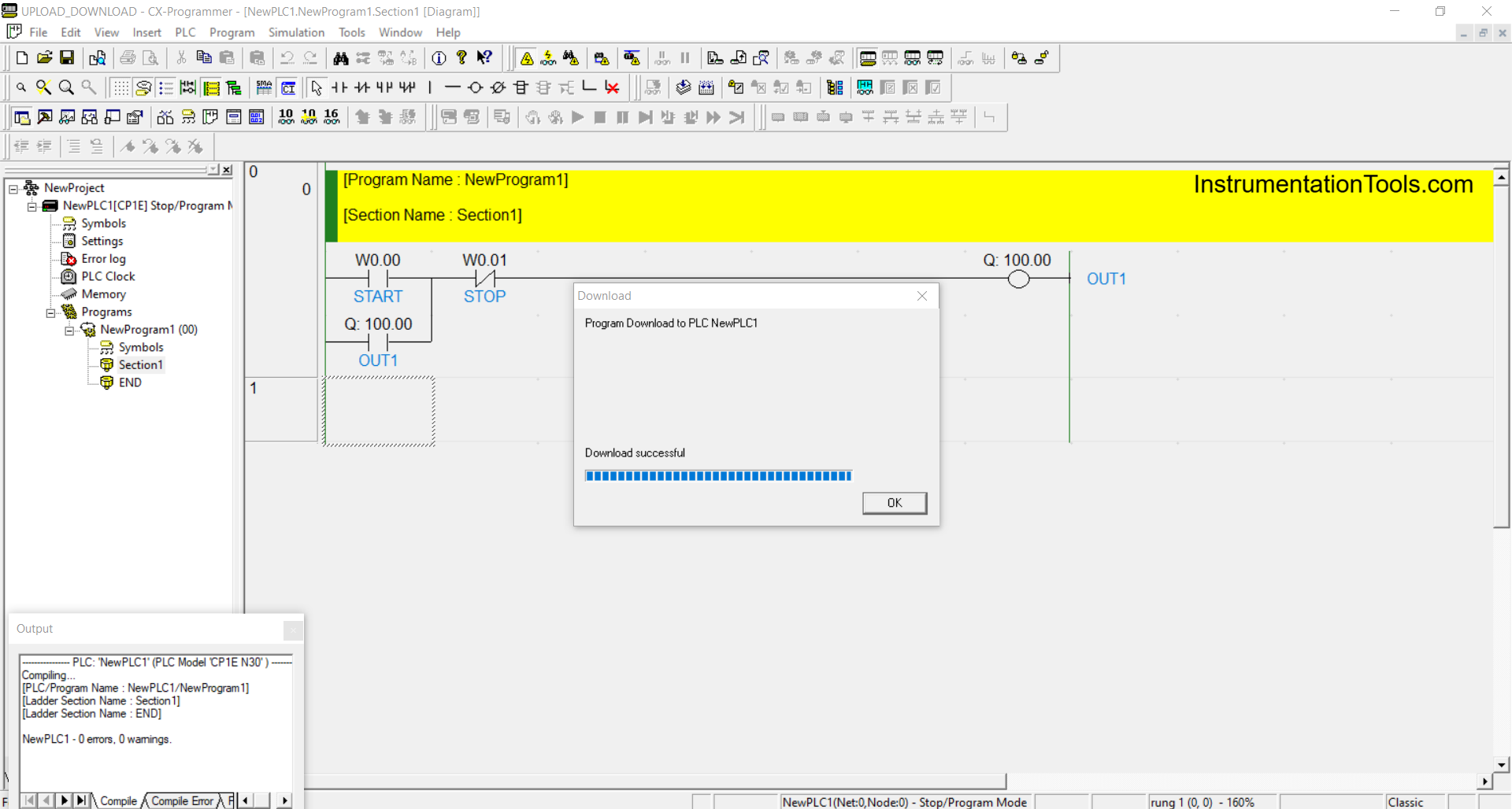 PLC Download successful