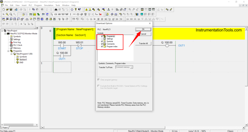 PLC Upload and Download Process