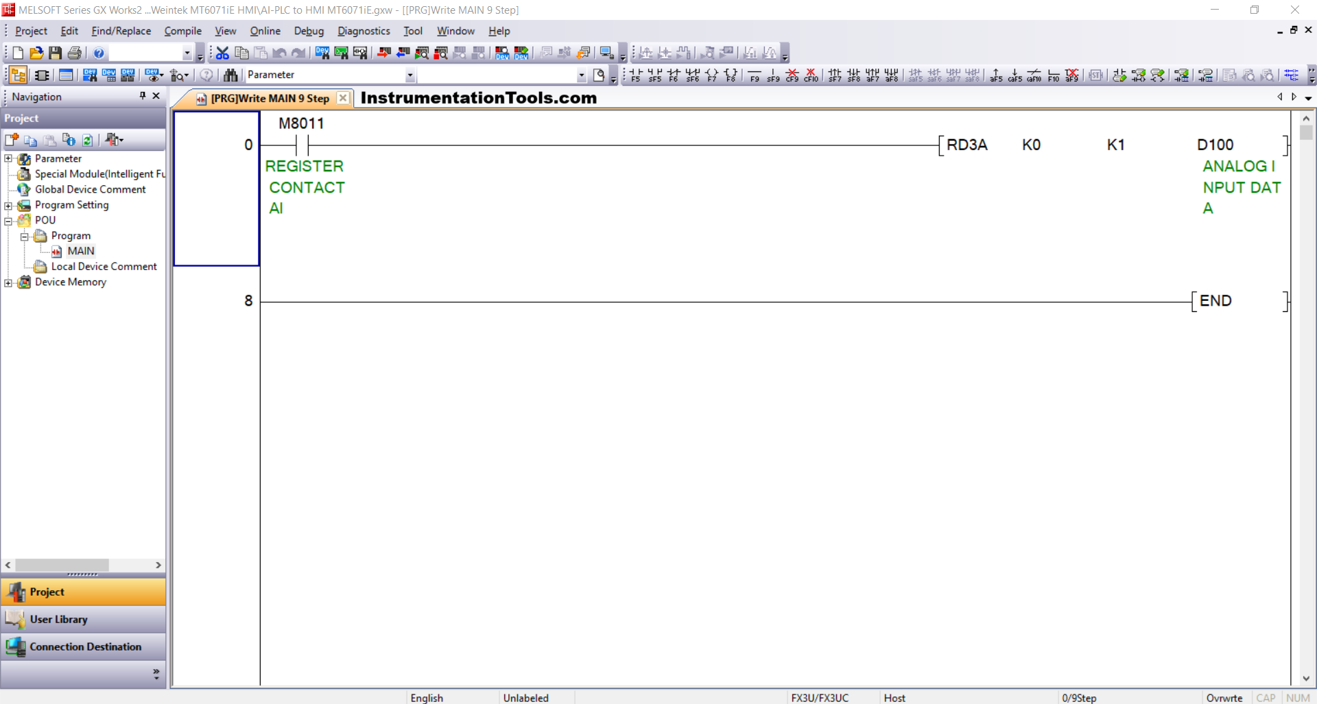 Weintek HMI Setup to Read Analog Input from PLC