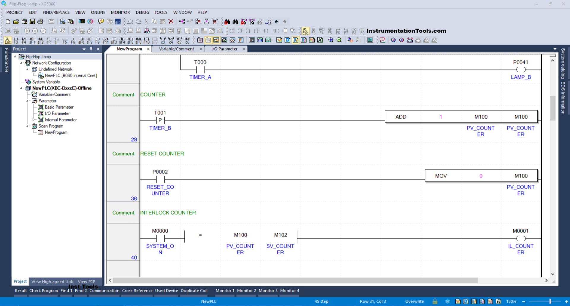 How to Blink Lamps Alternately in XG-5000 Software