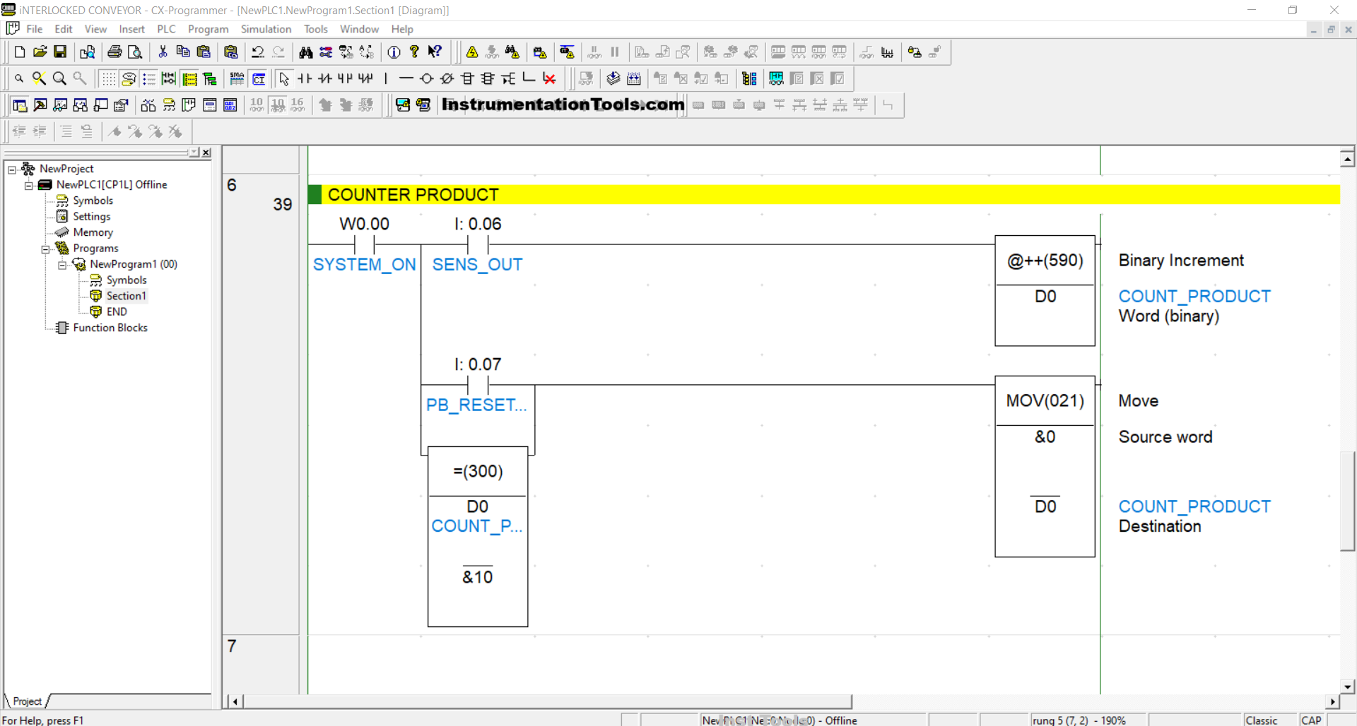 Omron PLC Interlock Programming for Conveyor Systems