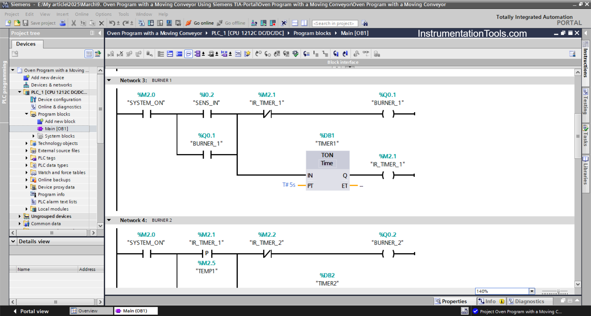 Siemens PLC Program for Baking Conveyor System