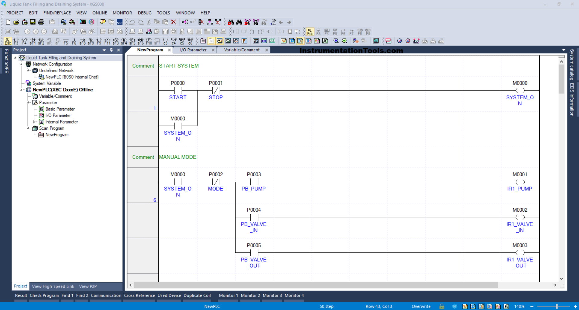 Tank Level Automation System Using Ladder Logic
