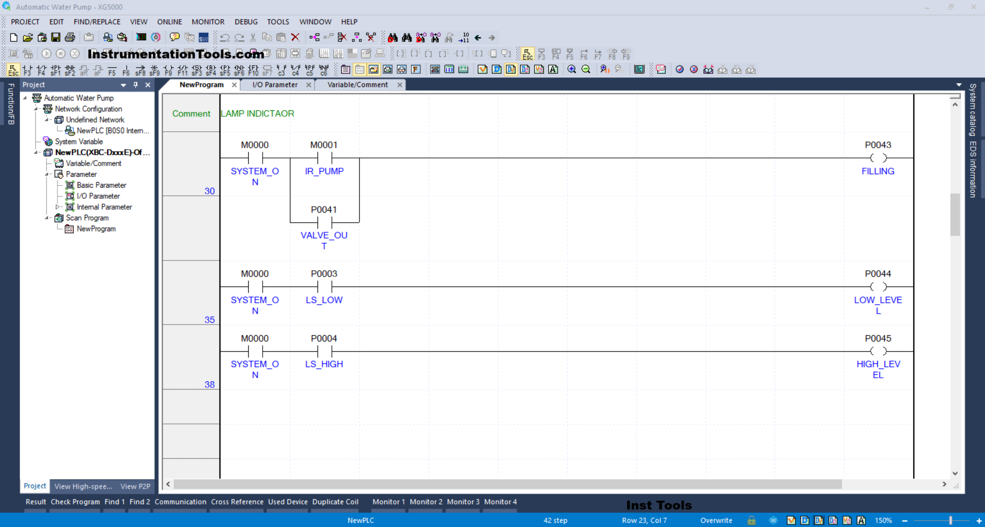Tank Level Monitoring and Pump Logic
