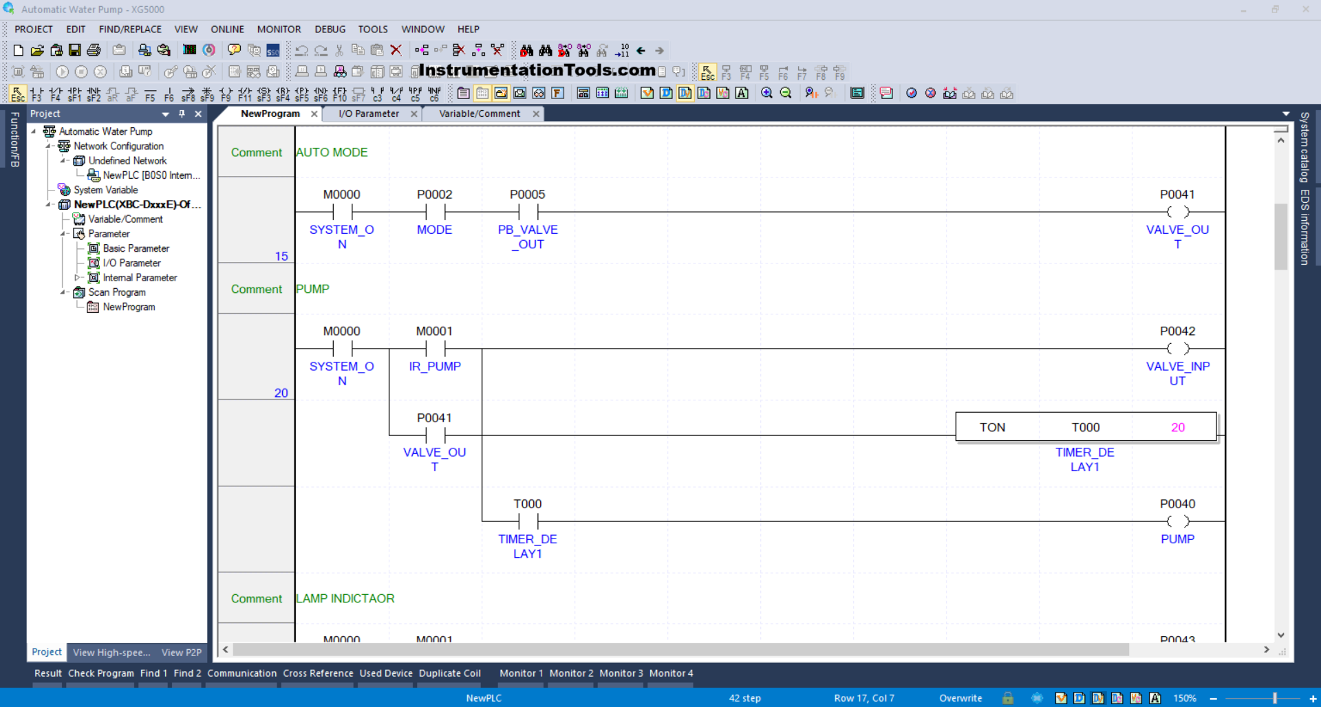 Water Tank Refill System Using PLC Ladder