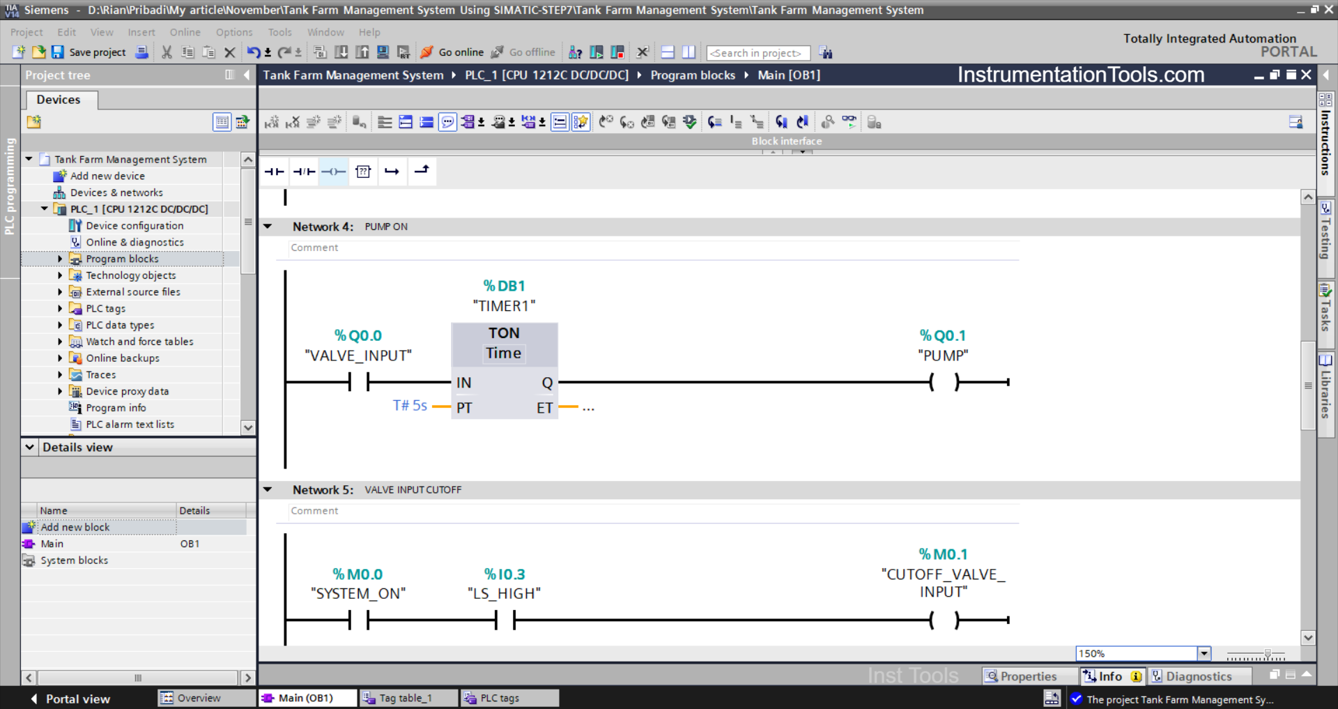 PLC Alarm Control for Overfill and Empty Tank Detection