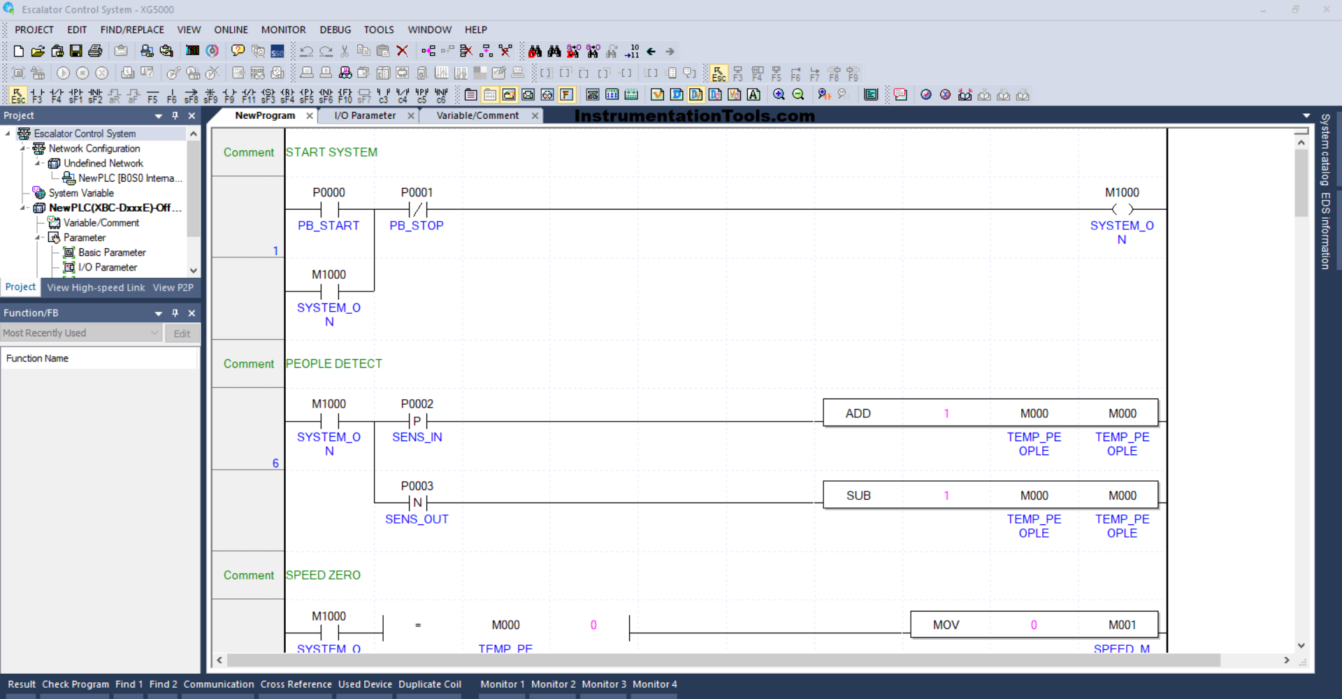 PLC Logic for Escalator Speed Adjustment