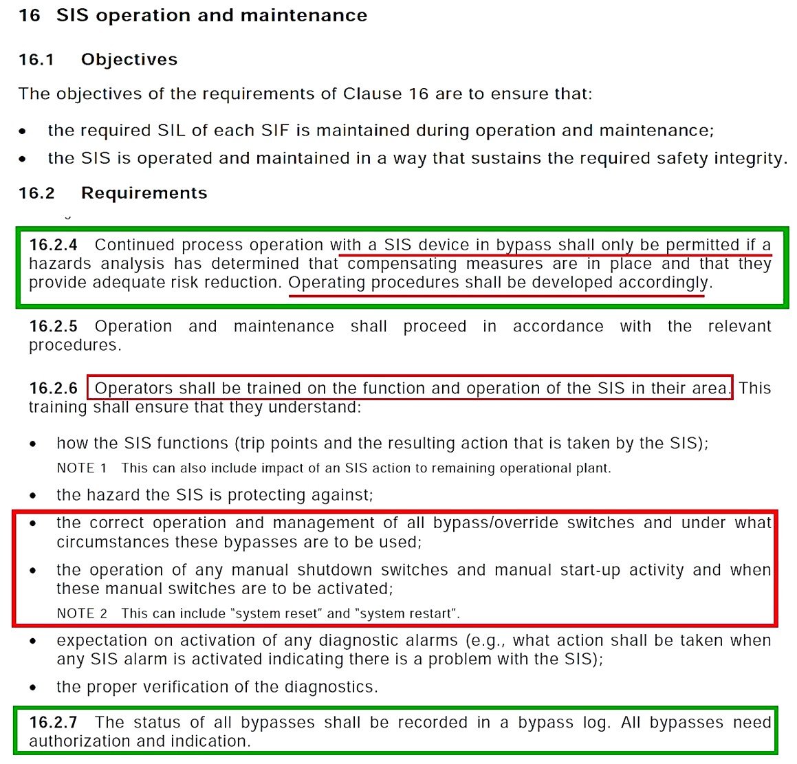 SIS Operation and Maintenance of IEC 61511