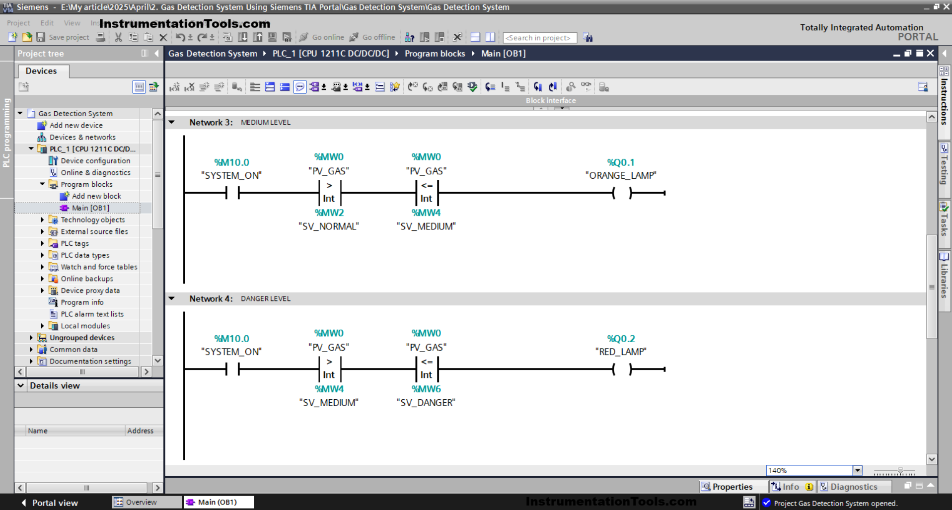 Gas Detection and Safety Logic