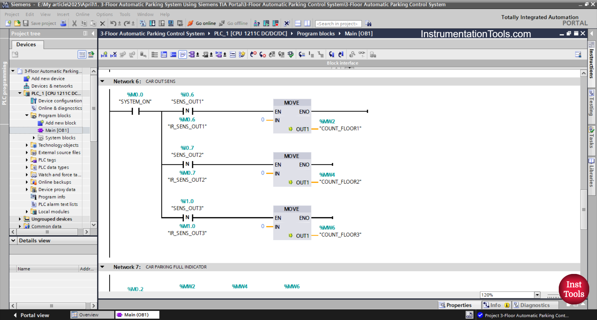 PLC Car Out Sensor Logic