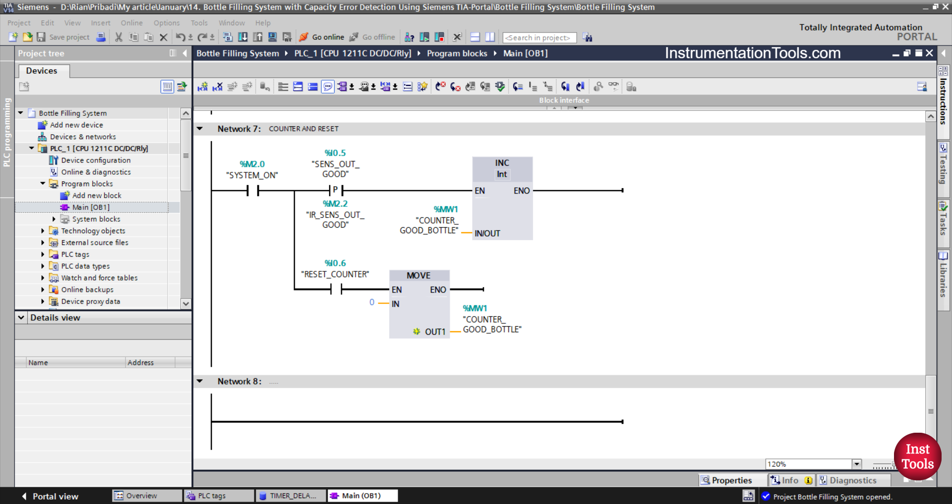 Siemens PLC Counter and Reset