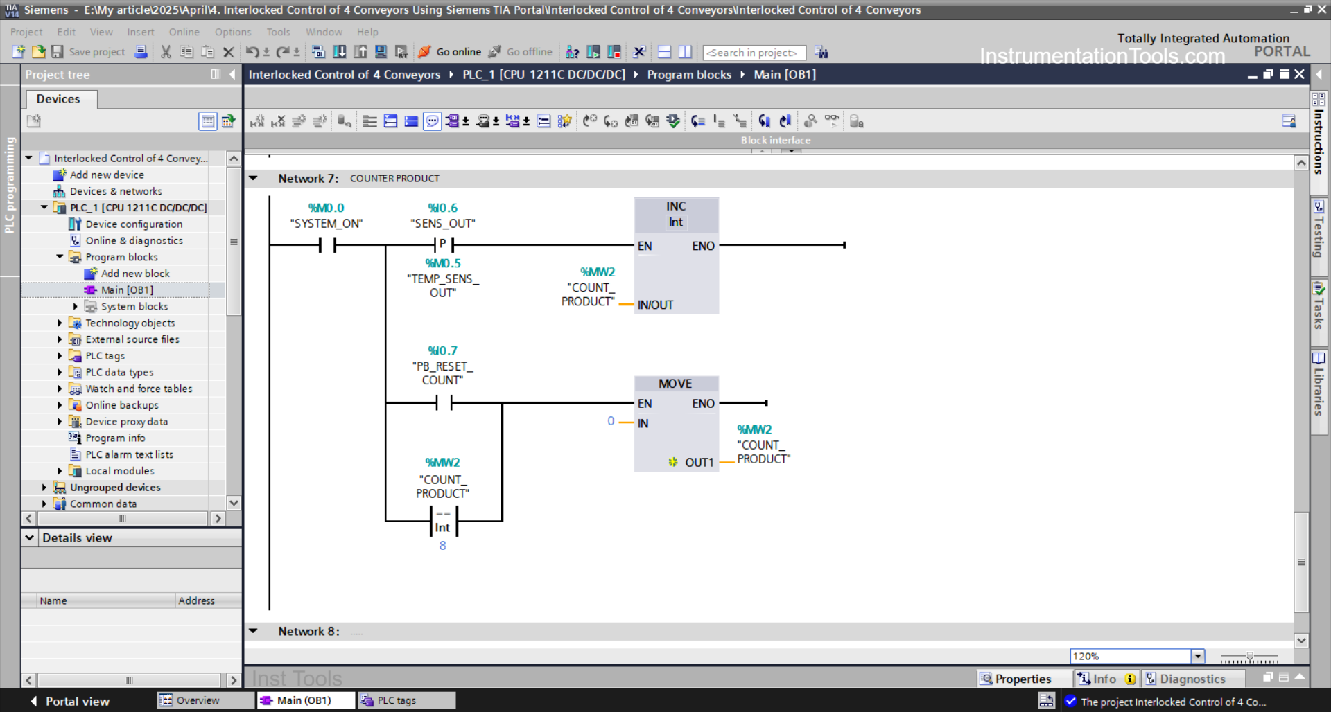 Siemens TIA Portal Logic for Industrial Conveyor Automation